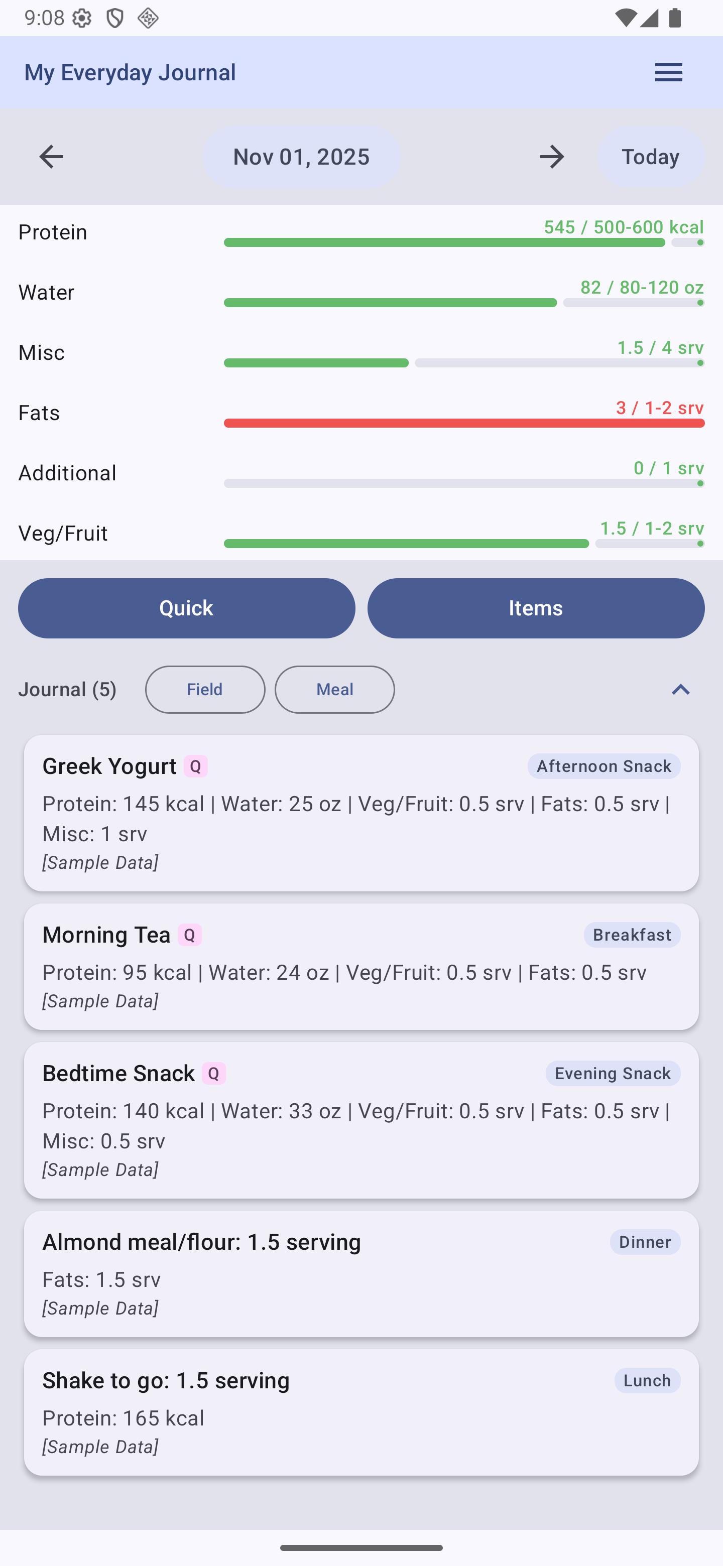 My Everyday Journal App Screenshot